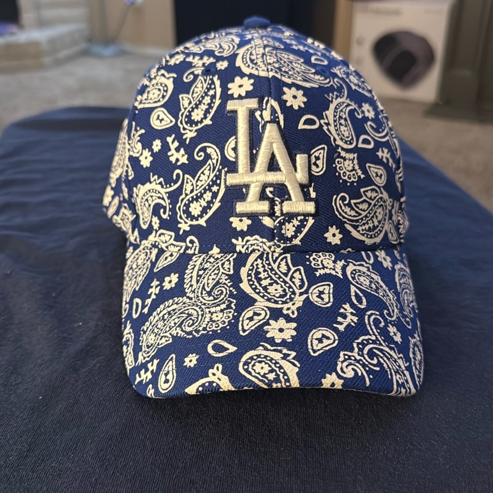 Blue Dodgers Paisley Hat All Over Print